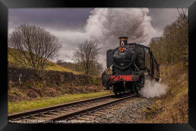 Steaming through the Rossendale Valley Framed Print by Richard Perks
