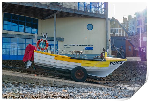 Cromer fishing boat, North Norfolk Coast Print by Chris Yaxley