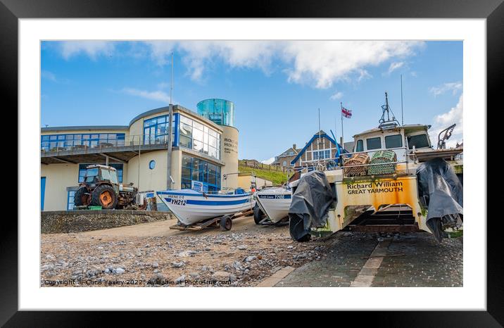 Cromer seafront, North Norfolk Coast Framed Mounted Print by Chris Yaxley