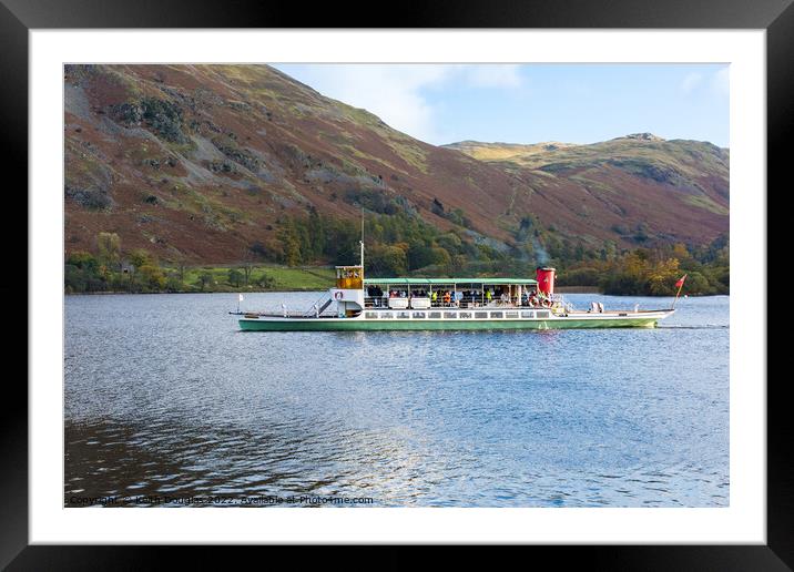 Ullswater Steamer Raven in Autumn Framed Mounted Print by Keith Douglas