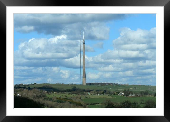 Emley Moor transmitters Framed Mounted Print by Roy Hinchliffe