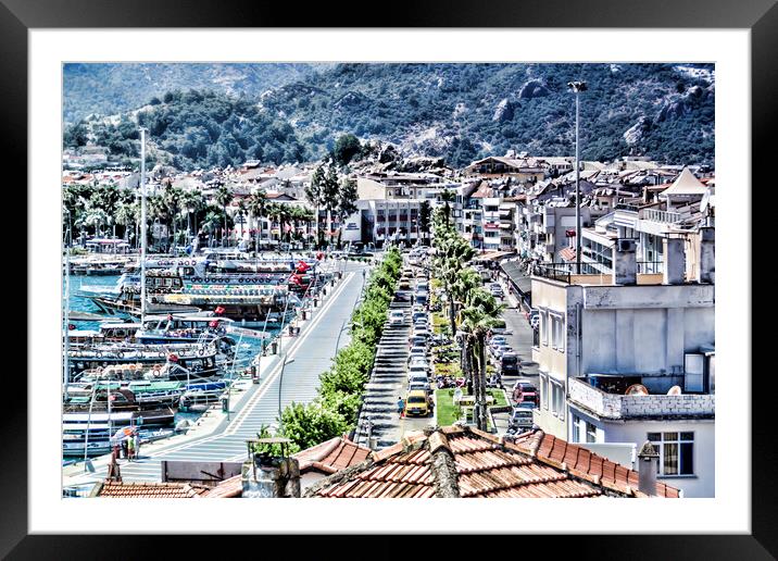 Marina View Framed Mounted Print by Valerie Paterson