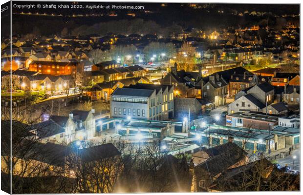 Night time at Clitheroe, Ribble Valley, Lancashire Canvas Print by Shafiq Khan