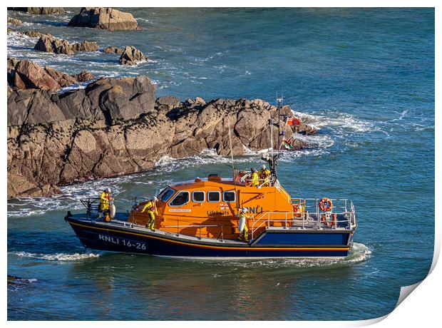 St Justinian's Lifeboat , Pembrokeshire. Print by Colin Allen