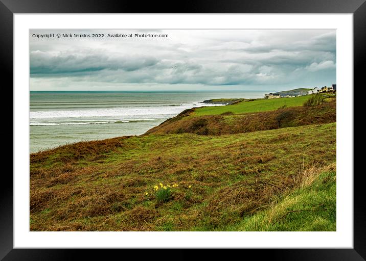 Gwbert on Sea Cardiganshire Coast West Wales  Framed Mounted Print by Nick Jenkins