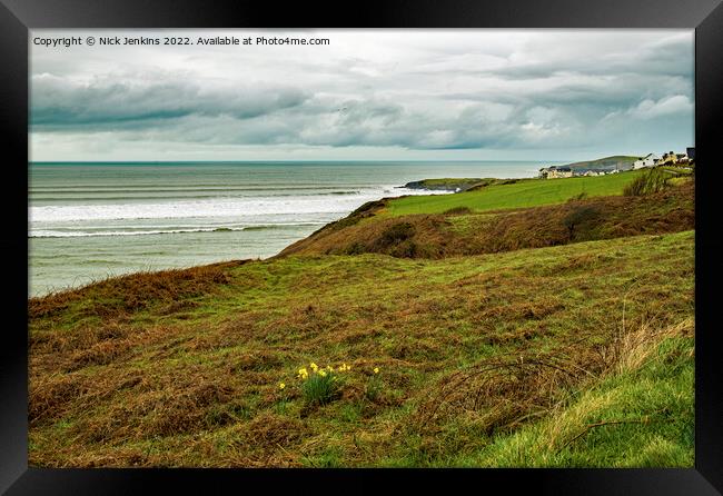Gwbert on Sea Cardiganshire Coast West Wales  Framed Print by Nick Jenkins