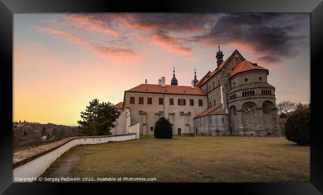 View at the Basilica of St.Procopius in Trebic - Czechia Framed Print by Sergey Fedoskin