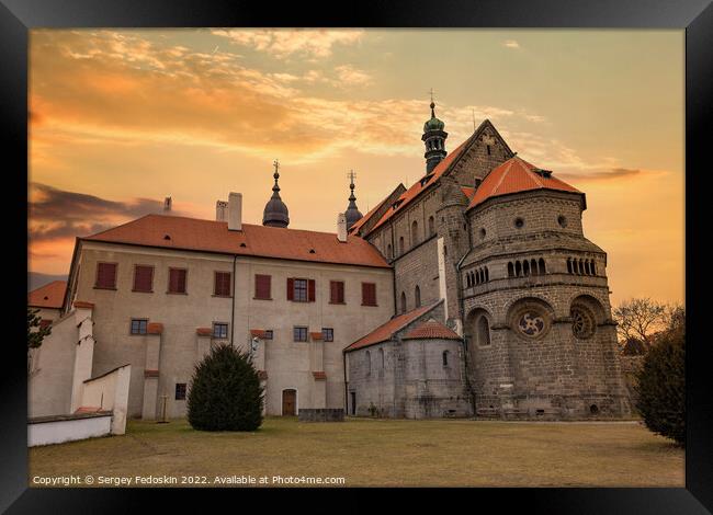 View at the Basilica of St.Procopius in Trebic - Czechia Framed Print by Sergey Fedoskin