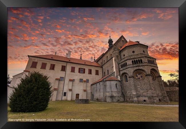 View at the Basilica of St.Procopius in Trebic - Czechia Framed Print by Sergey Fedoskin