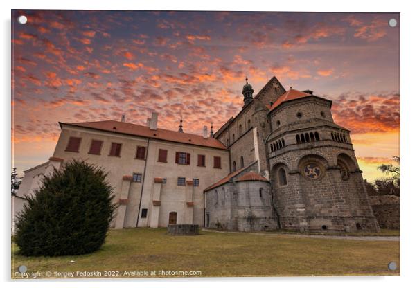 View at the Basilica of St.Procopius in Trebic - Czechia Acrylic by Sergey Fedoskin