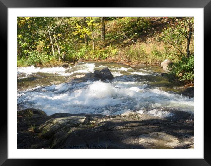 Rocks and rapids Framed Mounted Print by Stephanie Moore