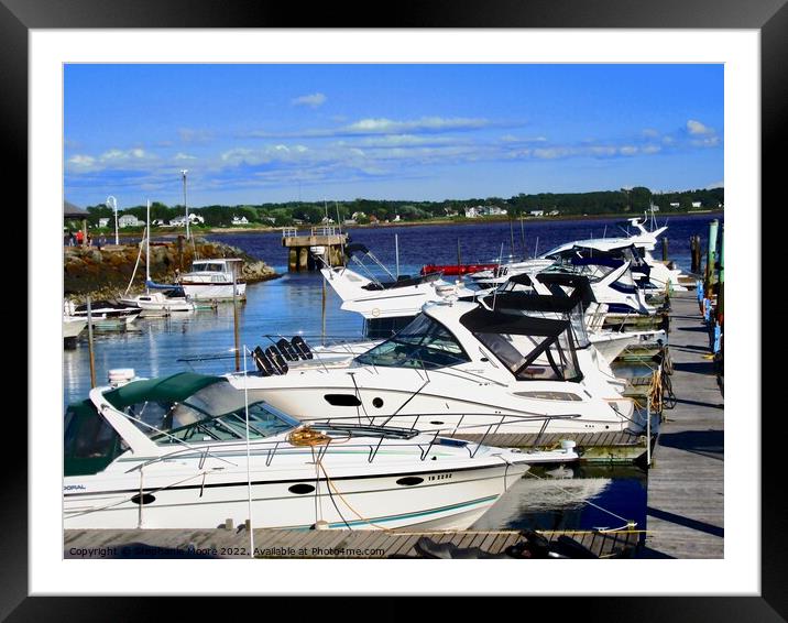 Boats in Charlottetown Harbour Framed Mounted Print by Stephanie Moore