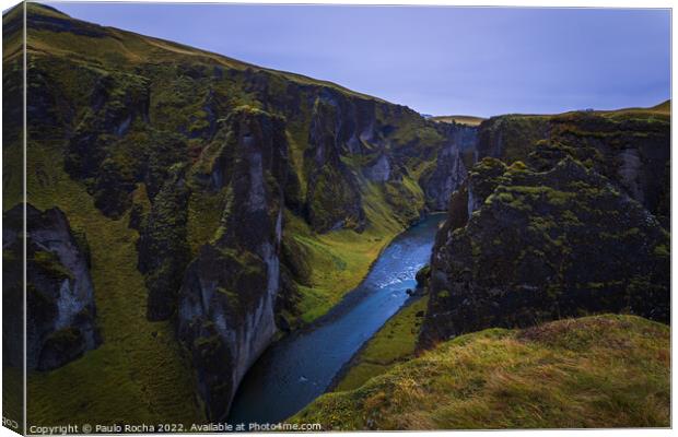 Fjadrargljufur canyon in Iceland Canvas Print by Paulo Rocha