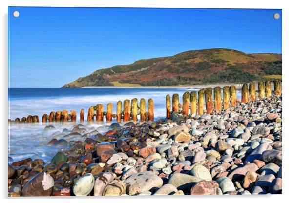 Porlock Beach Somerset Acrylic by austin APPLEBY
