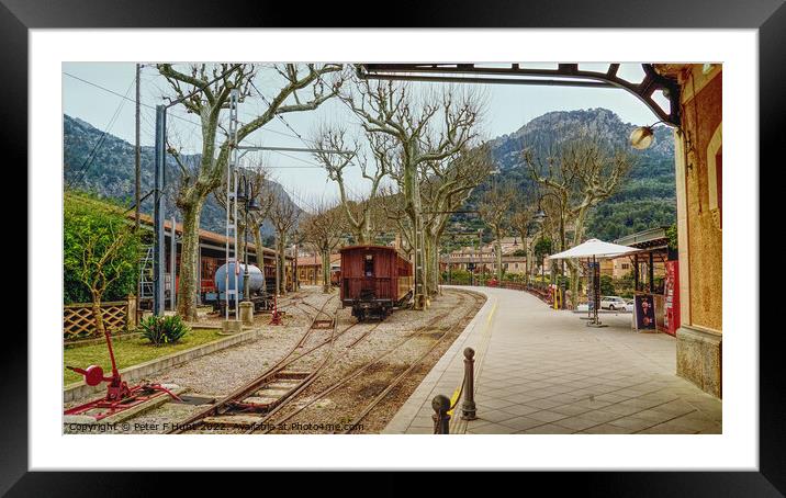 Soller Railway Station Mallorca Framed Mounted Print by Peter F Hunt
