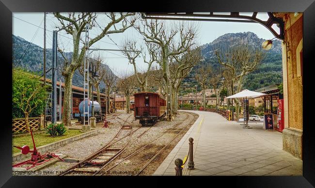Soller Railway Station Mallorca Framed Print by Peter F Hunt