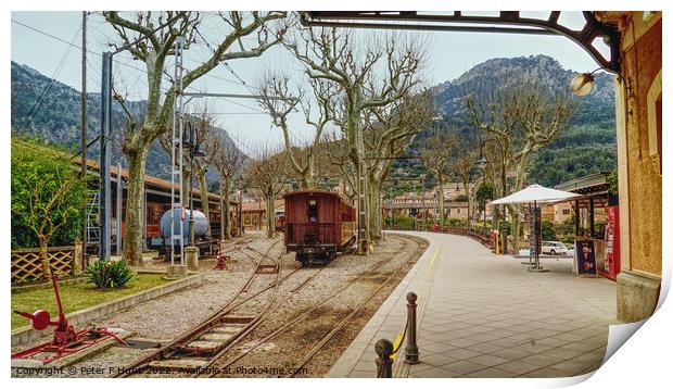 Soller Railway Station Mallorca Print by Peter F Hunt