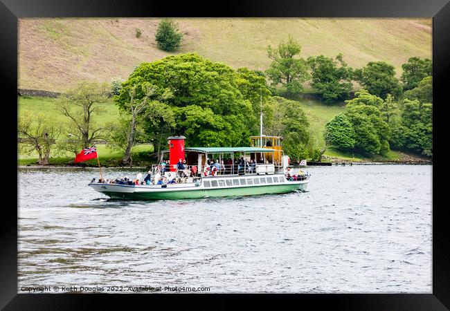 Ullswater Steamer, Raven, at Howtown Framed Print by Keith Douglas