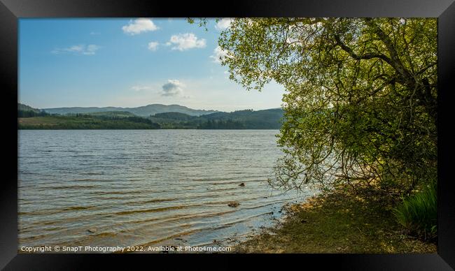 Loch Ard on a summers day in Loch Lomond and Trossachs National Park, Scotland Framed Print by SnapT Photography