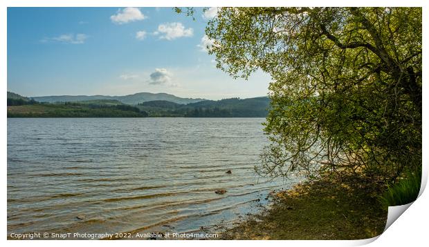 Loch Ard on a summers day in Loch Lomond and Trossachs National Park, Scotland Print by SnapT Photography