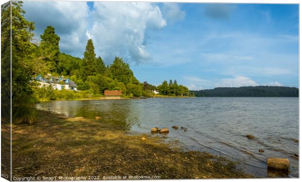 Loch Ard on a summers day in Loch Lomond and Trossachs National Park, Scotland Canvas Print by SnapT Photography