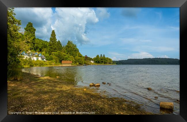 Loch Ard on a summers day in Loch Lomond and Trossachs National Park, Scotland Framed Print by SnapT Photography