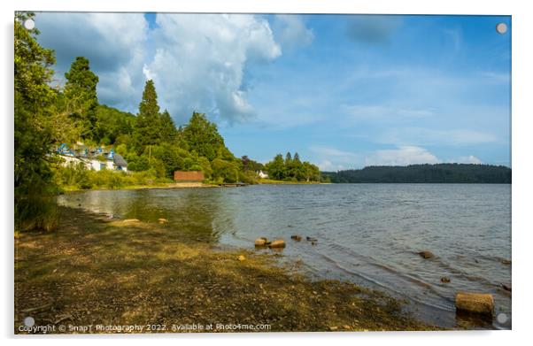 Loch Ard on a summers day in Loch Lomond and Trossachs National Park, Scotland Acrylic by SnapT Photography