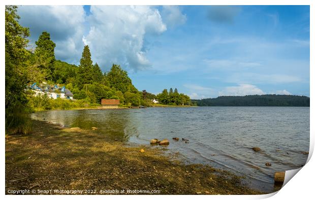 Loch Ard on a summers day in Loch Lomond and Trossachs National Park, Scotland Print by SnapT Photography