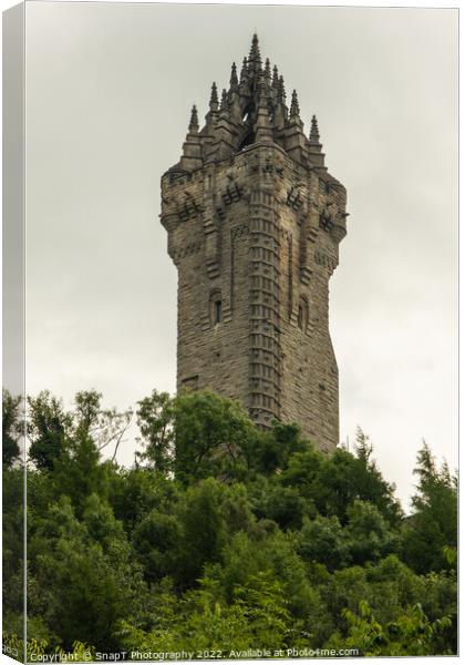 The National Wallace Monument tower, Stirling, Scotland Canvas Print by SnapT Photography