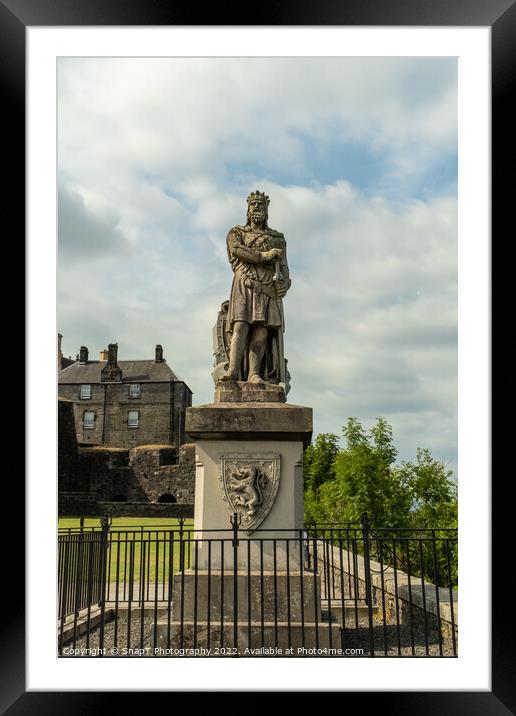 Statue of King Robert the Bruce at Stirling Castle, Scotland Framed Mounted Print by SnapT Photography