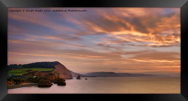 Ladram Bay: Devon Coast Sunrise Framed Print by Stuart Wyatt