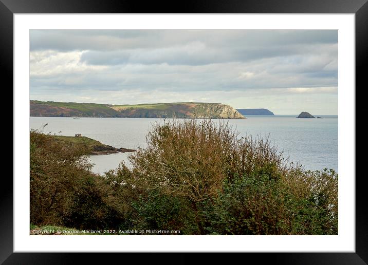 The Roseland Peninsula, Cornwall Framed Mounted Print by Gordon Maclaren