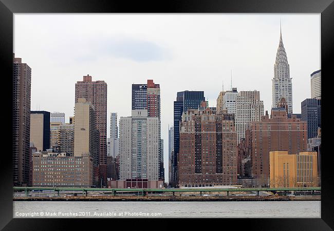 Chrysler Building & Manhattan Skyscrapers Framed Print by Mark Purches