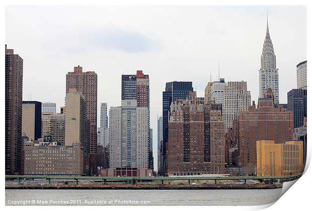 Chrysler Building & Manhattan Skyscrapers Print by Mark Purches