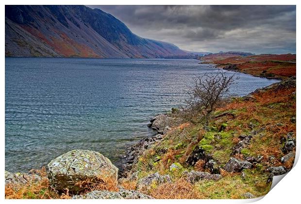 Stormy Skies over Wastwater Lake DIstrict Print by Martyn Arnold