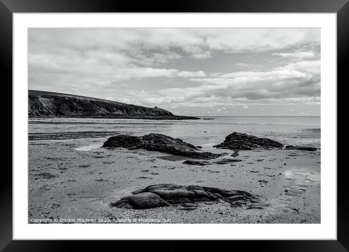 The Roseland Peninsula, Cornwall, Monochrome Framed Mounted Print by Gordon Maclaren