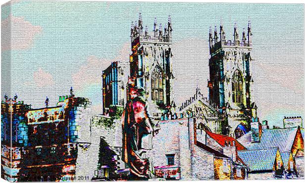 York Minster Cityscape Canvas Print by Robert Gipson