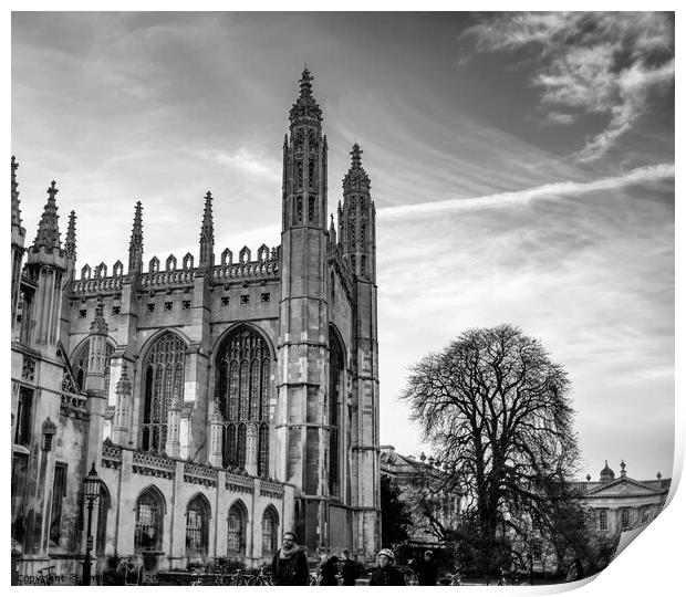 King’s College, Cambridge Print by Chris Yaxley