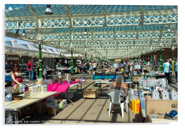 Tynemouth Station Market Acrylic by Rob Hawkins