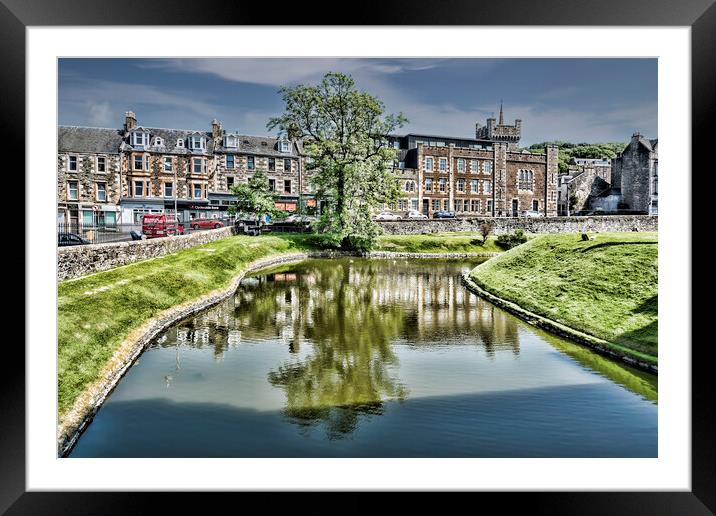 Rothesay Moat Framed Mounted Print by Valerie Paterson