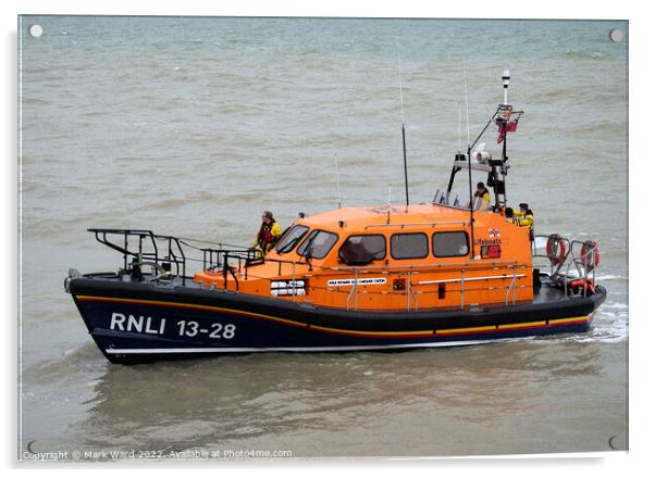 Hastings RNLI Lifeboat. Acrylic by Mark Ward