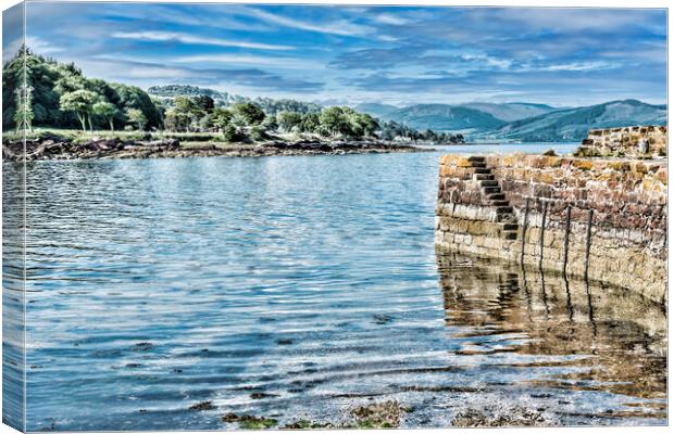 Kerrycroy Bay View Canvas Print by Valerie Paterson