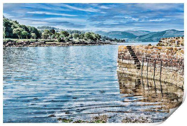 Kerrycroy Bay View Print by Valerie Paterson