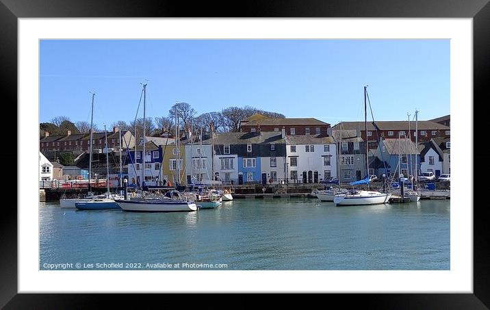 Weymouth Harbour  Framed Mounted Print by Les Schofield