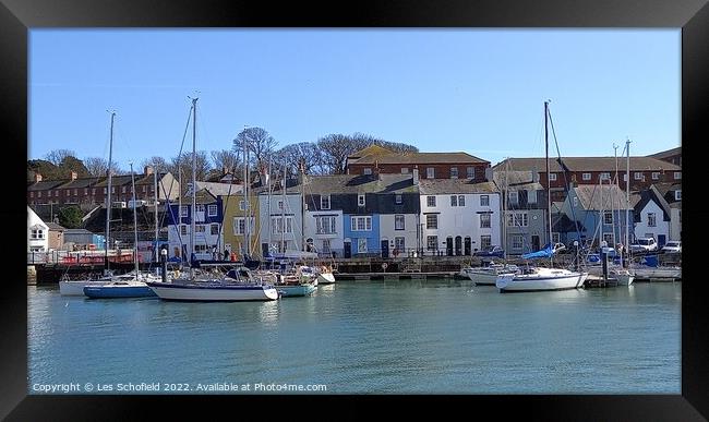 Weymouth Harbour  Framed Print by Les Schofield