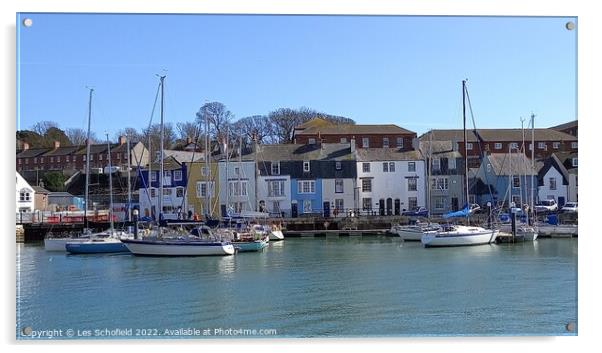 Weymouth Harbour  Acrylic by Les Schofield