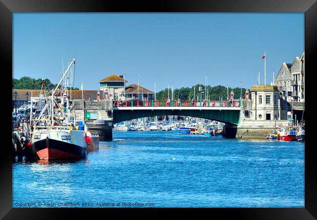Weymouth Town Bridge Framed Print by Alison Chambers