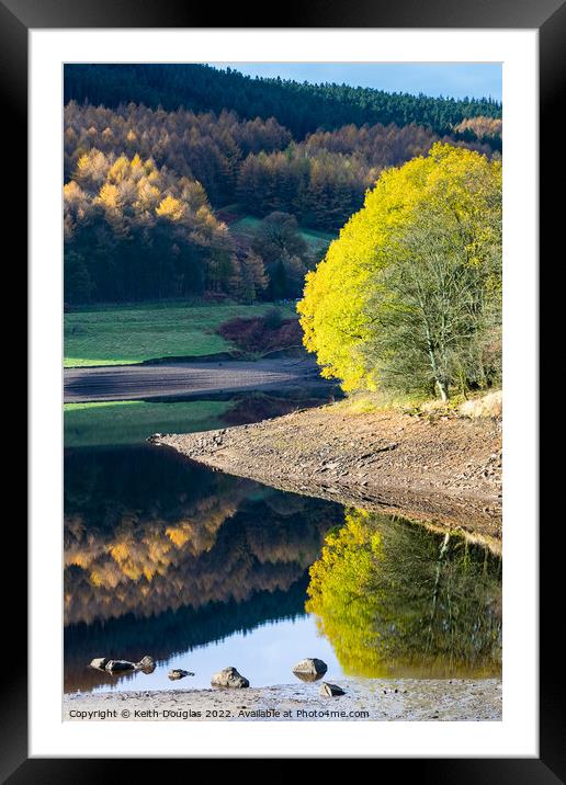 Autumn at Ladybower Reservoir Framed Mounted Print by Keith Douglas