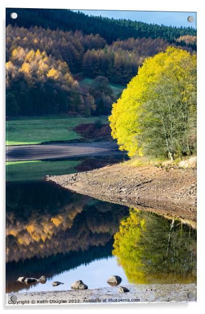 Autumn at Ladybower Reservoir Acrylic by Keith Douglas