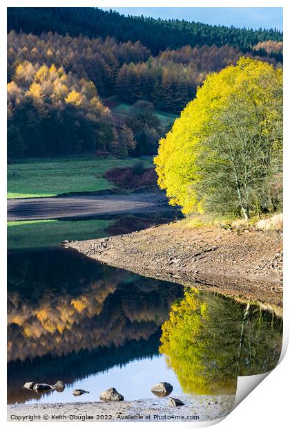 Autumn at Ladybower Reservoir Print by Keith Douglas